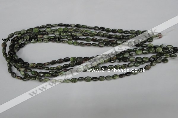 CBG26 15.5 inches 6*7mm oval bronze green gemstone beads