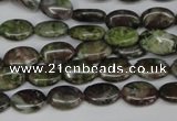 CBG27 15.5 inches 8*12mm oval bronze green gemstone beads