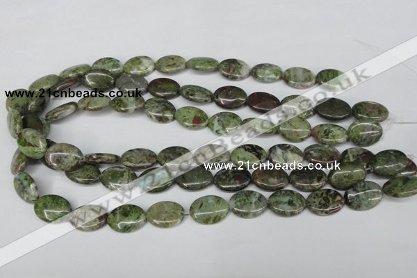 CBG30 15.5 inches 13*18mm oval bronze green gemstone beads