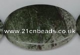 CBG33 15.5 inches 35*50mm oval bronze green gemstone beads