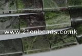 CBG52 15.5 inches 13*18mm flat tube bronze green gemstone beads