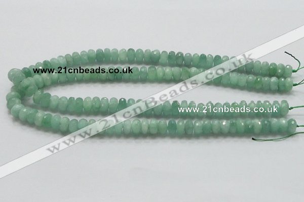 CBJ02 15.5 inches 6*10mm faceted rondelle jade beads wholesale