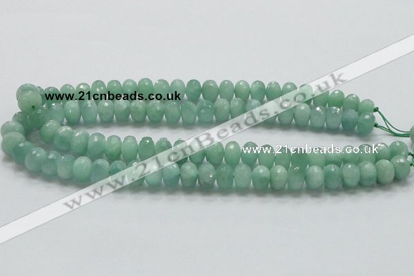 CBJ03 15.5 inches 8*12mm faceted rondelle jade beads wholesale