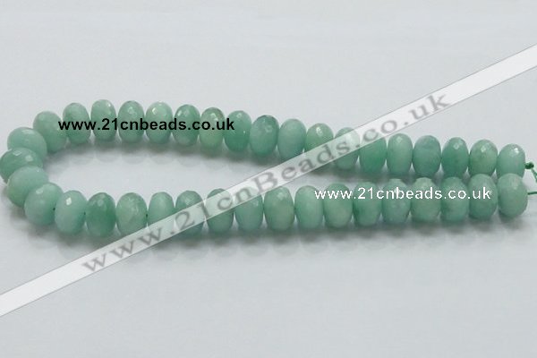 CBJ04 15.5 inches 10*16mm faceted rondelle jade beads wholesale