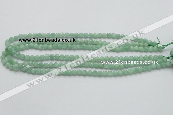 CBJ05 15.5 inches 6mm faceted round jade beads wholesale