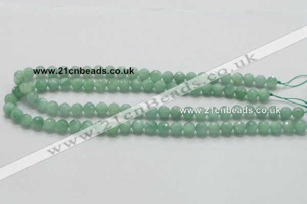 CBJ06 15.5 inches 8mm faceted round jade beads wholesale