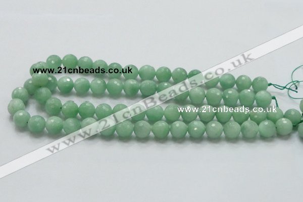 CBJ08 15.5 inches 12mm faceted round jade beads wholesale