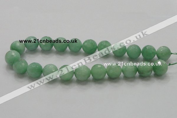 CBJ10 15.5 inches 18mm faceted round jade beads wholesale