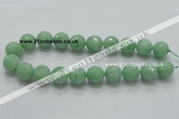 CBJ11 15.5 inches 20mm faceted round jade beads wholesale