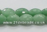 CBJ15 15.5 inches 10*15mm faceted rice jade beads wholesale