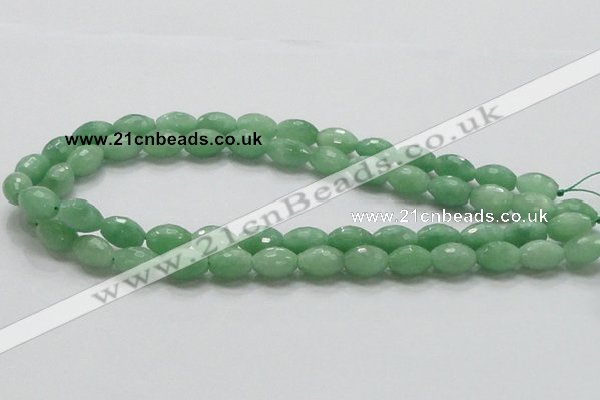 CBJ15 15.5 inches 10*15mm faceted rice jade beads wholesale