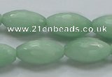 CBJ16 15.5 inches 12*22mm faceted rice jade beads wholesale