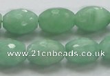 CBJ17 15.5 inches 13*18mm faceted rice jade beads wholesale