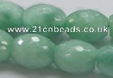 CBJ18 15.5 inches 15*20mm faceted rice jade beads wholesale