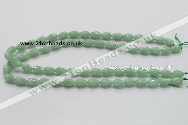 CBJ20 15.5 inches 8*12mm faceted teardrop jade beads wholesale