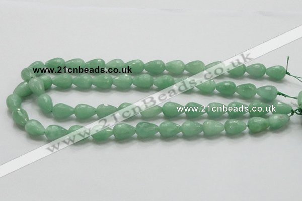 CBJ21 15.5 inches 10*14mm faceted teardrop jade beads wholesale