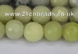 CBJ212 15.5 inches 8mm faceted round Australia butter jade beads