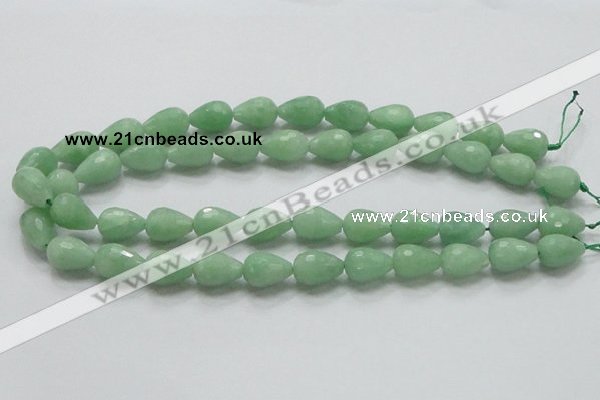 CBJ22 15.5 inches 12*16mm faceted teardrop jade beads wholesale