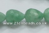 CBJ24 15.5 inches 16*20mm faceted teardrop jade beads wholesale