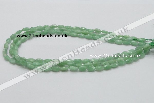 CBJ27 15.5 inches 6*10mm faceted oval jade beads wholesale