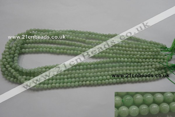 CBJ307 15.5 inches 4mm round A grade natural jade beads