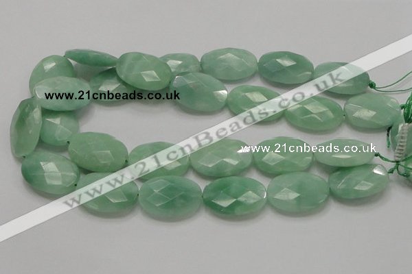 CBJ31 15.5 inches 22*30mm faceted oval jade beads wholesale