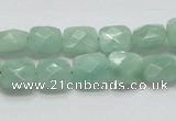 CBJ32 15.5 inches 10*10mm faceted square jade beads wholesale