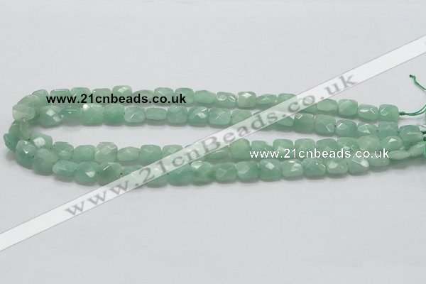 CBJ32 15.5 inches 10*10mm faceted square jade beads wholesale