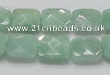 CBJ33 15.5 inches 15*15mm faceted square jade beads wholesale