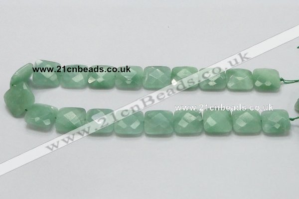 CBJ34 15.5 inches 20*20mm faceted square jade beads wholesale