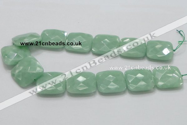 CBJ35 15.5 inches 30*30mm faceted square jade beads wholesale