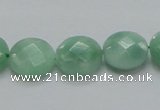 CBJ37 15.5 inches 15mm faceted flat round jade beads wholesale