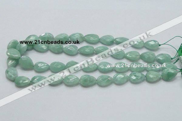 CBJ41 15.5 inches 13*18mm faceted teardrop jade beads wholesale