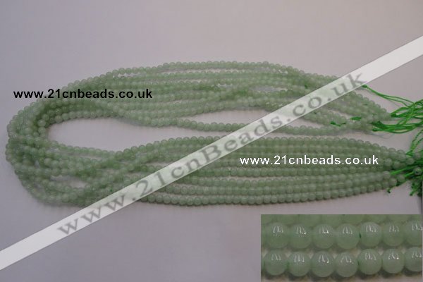 CBJ410 15.5 inches 4mm round natural jade beads wholesale