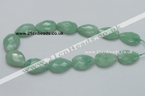 CBJ42 15.5 inches 22*30mm faceted teardrop jade beads