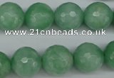 CBJ47 15.5 inches 14mm faceted round jade beads wholesale