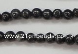 CBJ501 15.5 inches 4mm round black jade beads wholesale