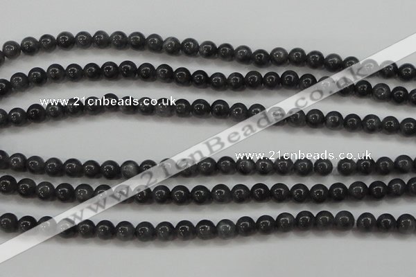 CBJ502 15.5 inches 6mm round black jade beads wholesale