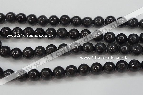 CBJ505 15.5 inches 12mm round black jade beads wholesale