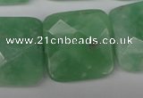 CBJ51 15.5 inches 25*25mm faceted square jade beads wholesale