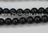 CBJ552 15.5 inches 6mm round Russian black jade beads wholesale