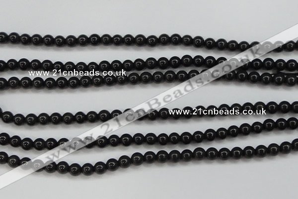 CBJ552 15.5 inches 6mm round Russian black jade beads wholesale