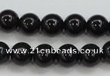 CBJ553 15.5 inches 8mm round Russian black jade beads wholesale