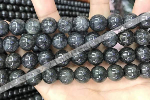 CBJ561 15.5 inches 12mm round black jade beads wholesale