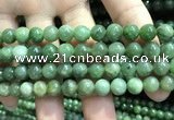 CBJ637 15.5 inches 8mm round Russian green jade beads wholesale