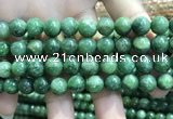 CBJ638 15.5 inches 10mm round Russian green jade beads wholesale