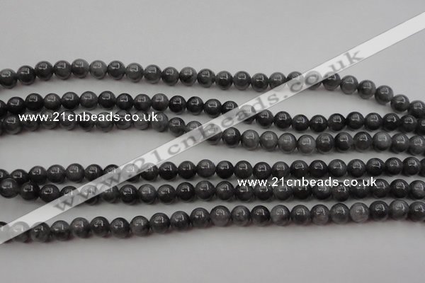 CBJ650 15.5 inches 6mm round black jade beads wholesale