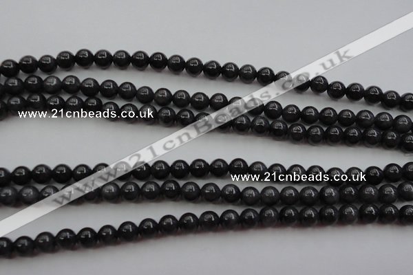 CBJ656 15.5 inches 6mm round black jade beads wholesale