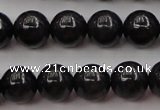 CBJ657 15.5 inches 8mm round black jade beads wholesale