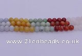 CBJ663 15.5 inches 10mm round mixed jade beads wholesale